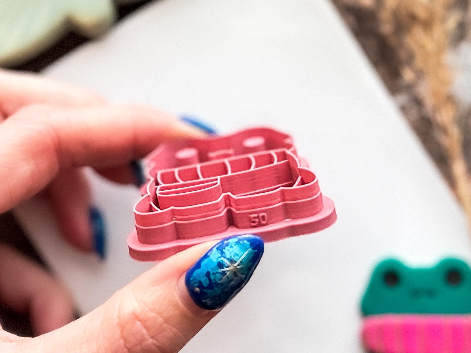 Winter Frog Clay Cutter, Sitting Frog With Separate Scarf For Polymer Clay & Fondant, 3-5 cm-Autumn Clay Cutters