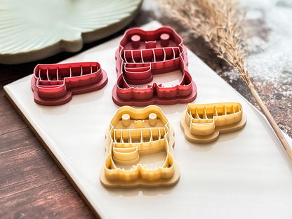 Winter Frog Clay Cutter, Sitting Frog With Separate Scarf For Polymer Clay & Fondant, 3-5 cm-Autumn Clay Cutters