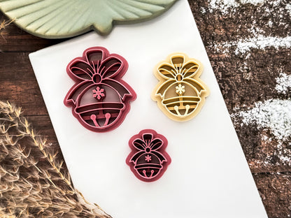 Christmas Bell Shaped Cutter For Polymer Clay And Fondant, 2.5 - 4.5 cm Size Options-Christmas Clay Cutters