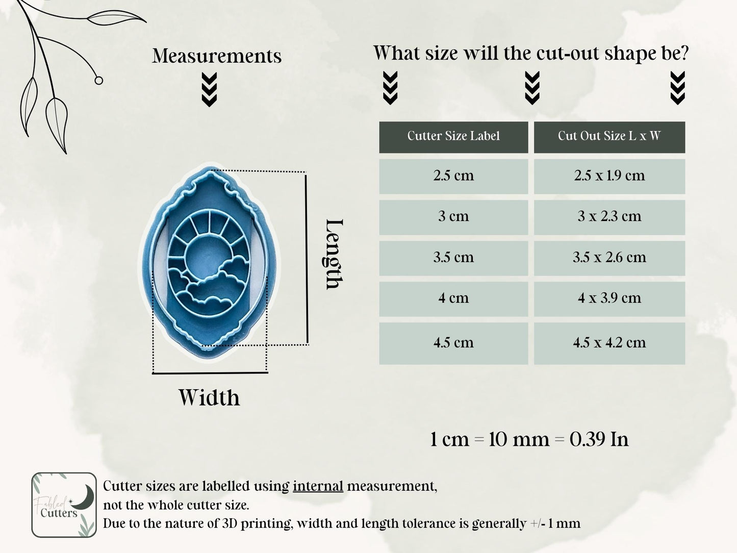 Sun & Moon Mirror Frame Cutters, Mis-matched Celestial Pair For Polymer Clay And Fondant-Celestial Clay Cutters