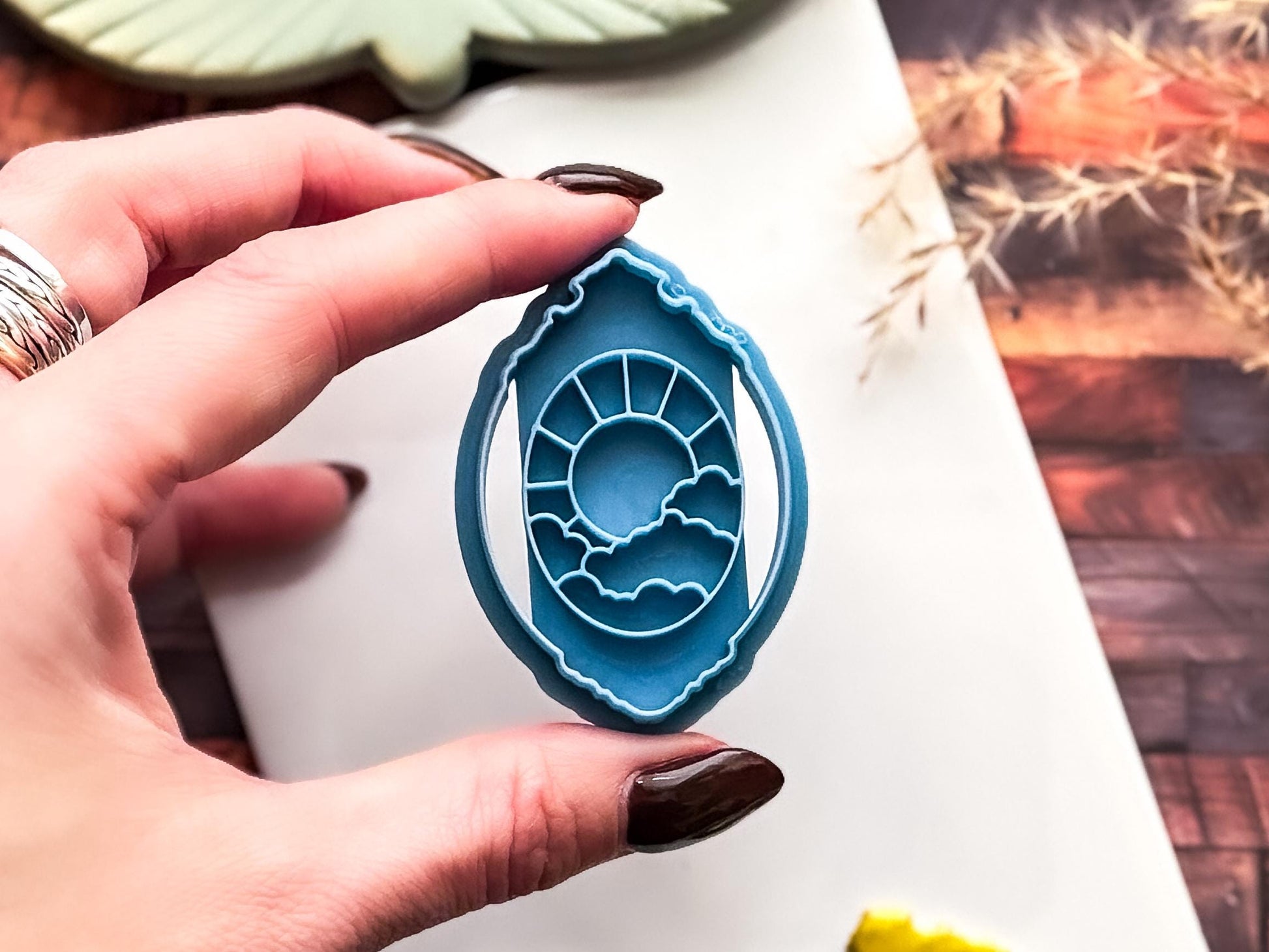 Sun & Moon Mirror Frame Cutters, Mis-matched Celestial Pair For Polymer Clay And Fondant-Celestial Clay Cutters