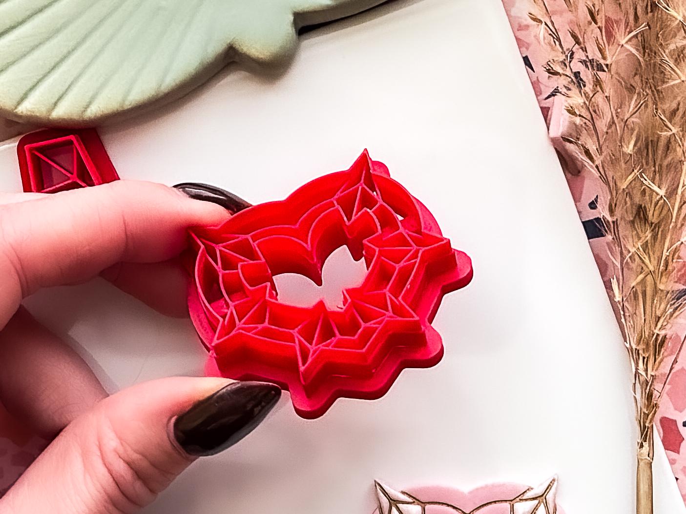 Crystal Heart Clay Cutter Set, For Polymer Clay Earring Making & Fondant Decorations-Valentines Clay Cutters