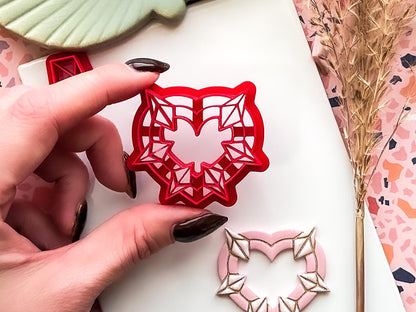 Crystal Heart Clay Cutter Set, For Polymer Clay Earring Making & Fondant Decorations-Valentines Clay Cutters