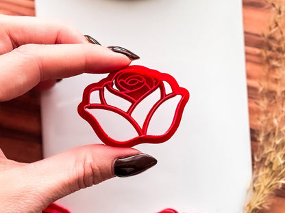 Rose Flower Clay Cutter Set, For Polymer Clay Earring Making & Fondant Decorations-Floral Clay Cutters