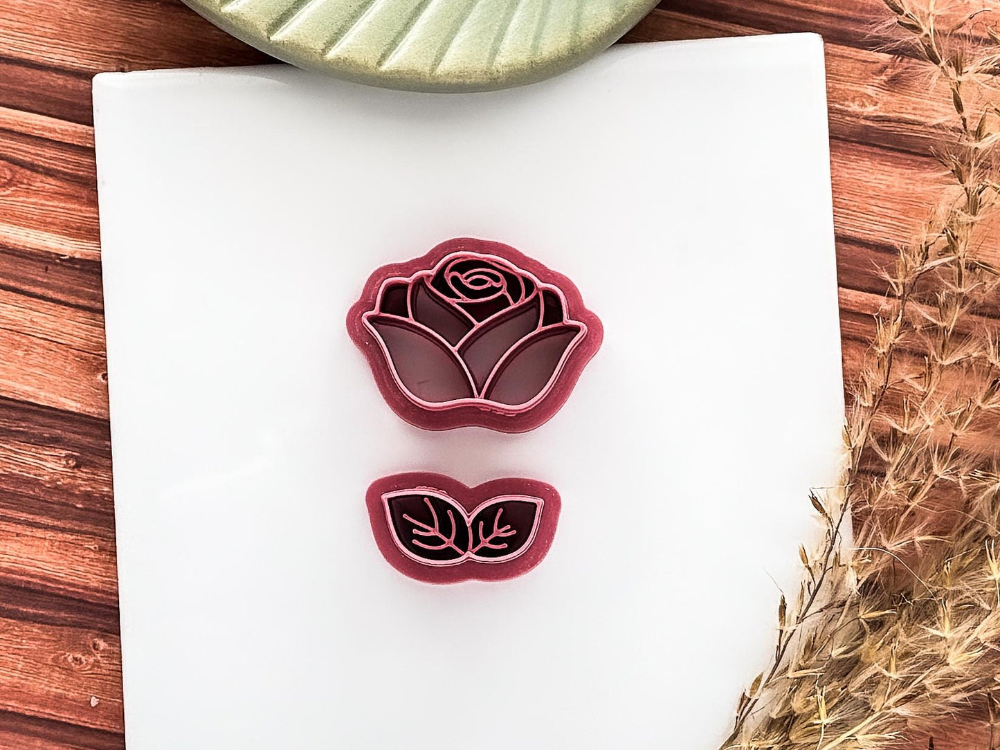 Rose Flower Clay Cutter Set, For Polymer Clay Earring Making & Fondant Decorations-Floral Clay Cutters