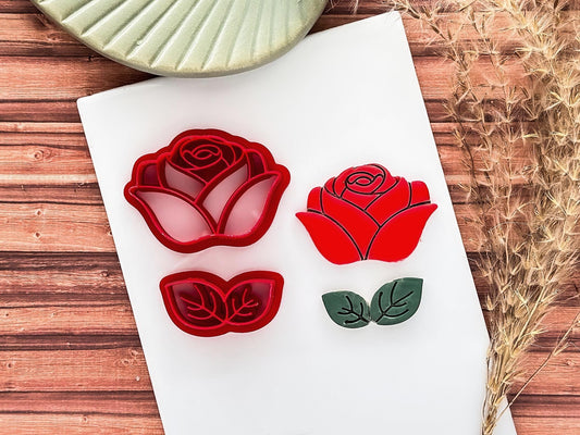 Rose Flower Clay Cutter Set, For Polymer Clay Earring Making & Fondant Decorations-Floral Clay Cutters