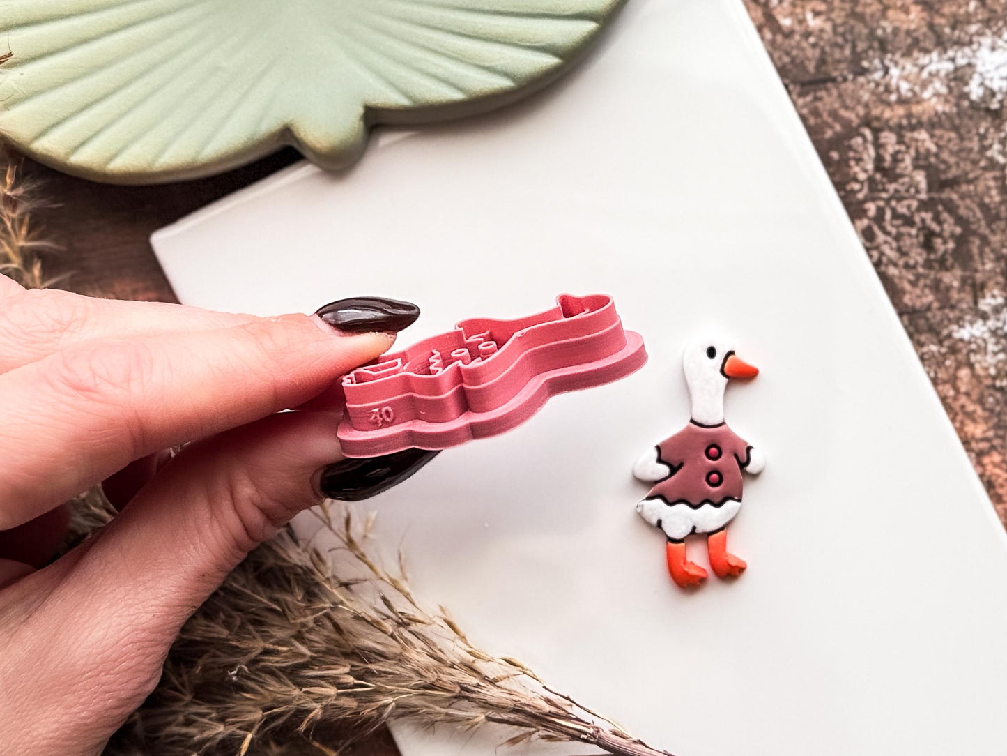 Duck Clay Cutter, Winter Animal Polymer Clay Tool, 2.5 - 4.5 cm-Christmas Clay Cutters