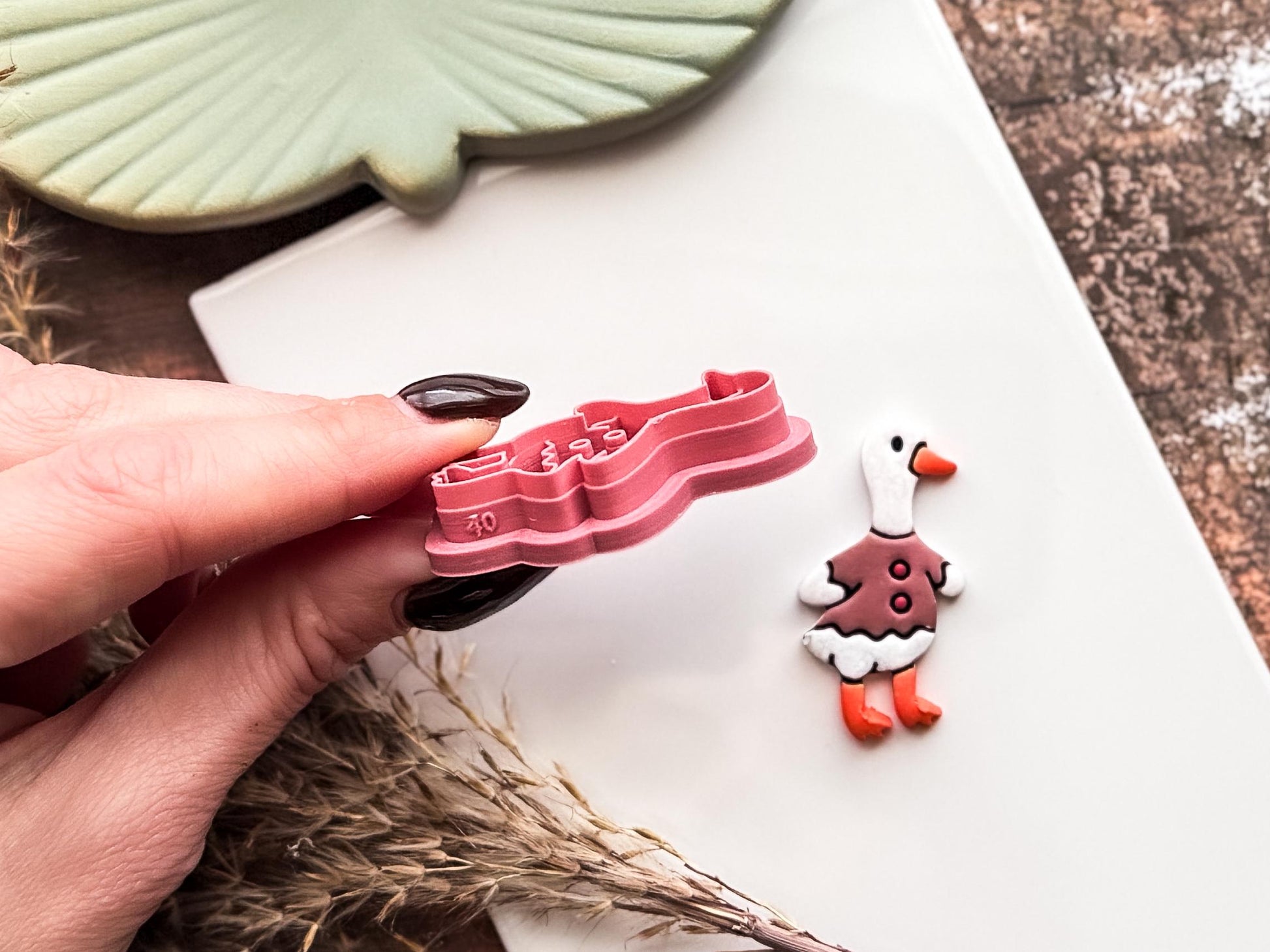 Duck Clay Cutter, Winter Animal Polymer Clay Tool, 2.5 - 4.5 cm-Christmas Clay Cutters