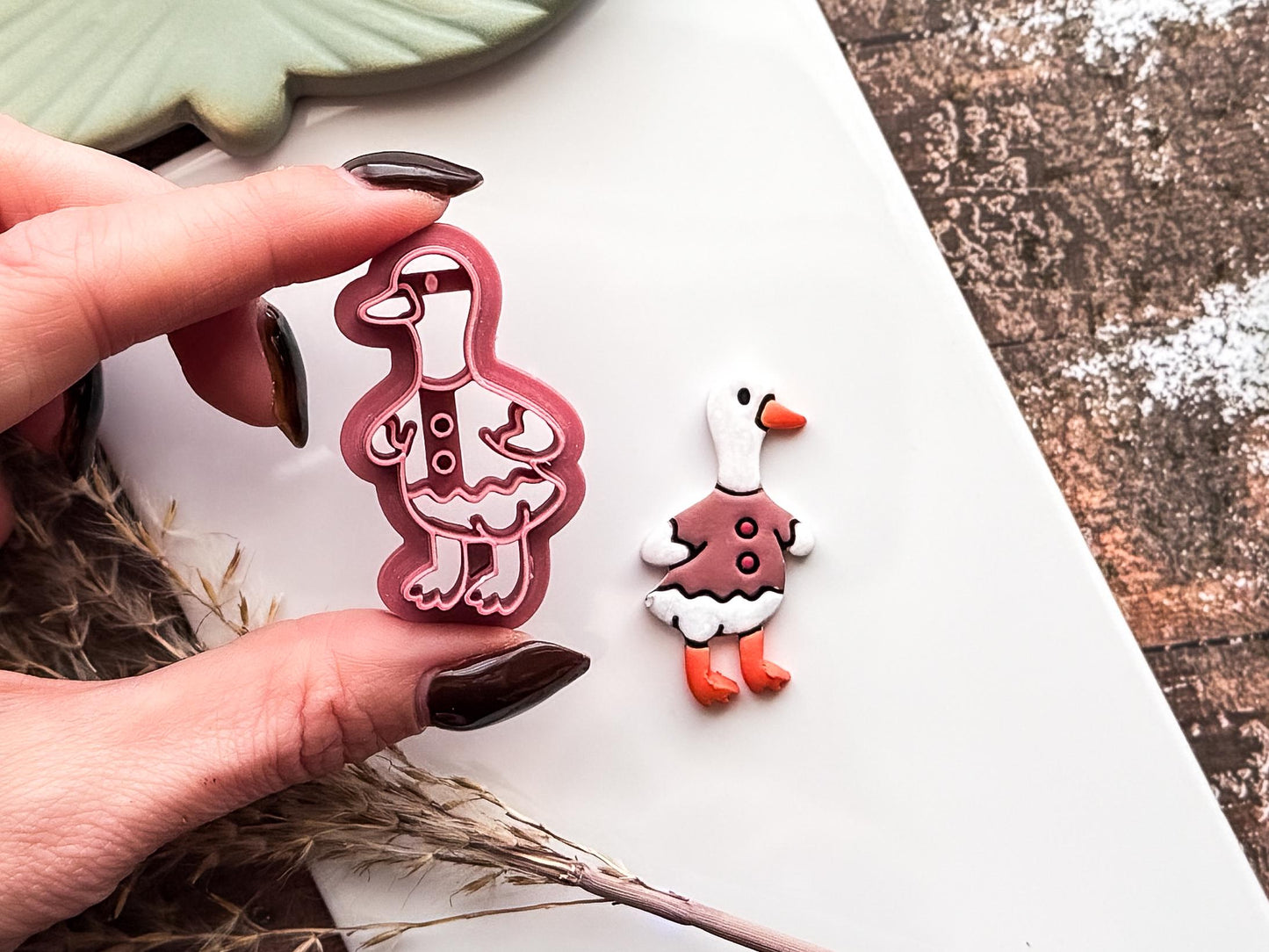 Duck Clay Cutter, Winter Animal Polymer Clay Tool, 2.5 - 4.5 cm-Christmas Clay Cutters