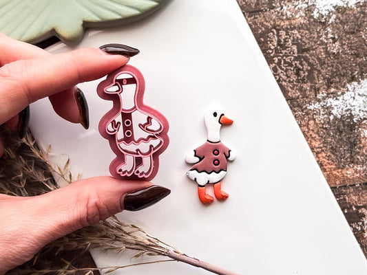 Duck Clay Cutter, Winter Animal Polymer Clay Tool, 2.5 - 4.5 cm-Christmas Clay Cutters