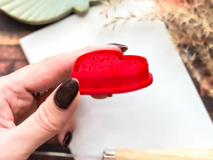 Heart Clay Cutter, Embossing Vine Leaf Design, Polymer Clay and Fondant Tool-Valentines Clay Cutters