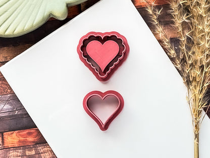 Heart Bezel Clay Cutter Set-Valentines Clay Cutters