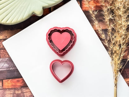 Heart Bezel Clay Cutter Set-Valentines Clay Cutters