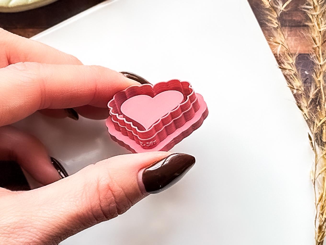 Heart Bezel Clay Cutter Set-Valentines Clay Cutters