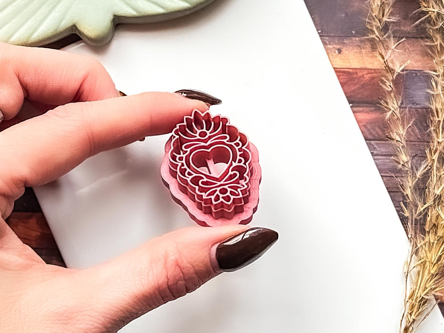 Decorative Heart A Polymer Clay Cutter, Polymer Clay, Silver Clay And Fondant, 5 Sizes-Valentines Clay Cutters