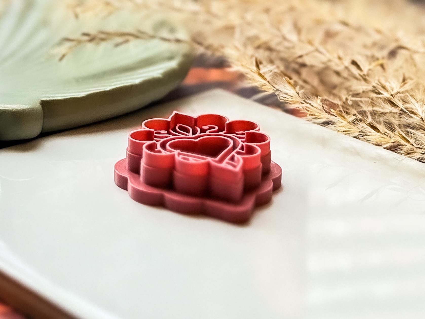 Decorative Heart B Polymer Clay Cutter, Polymer Clay, Silver Clay And Fondant, 5 Sizes-Valentines Clay Cutters