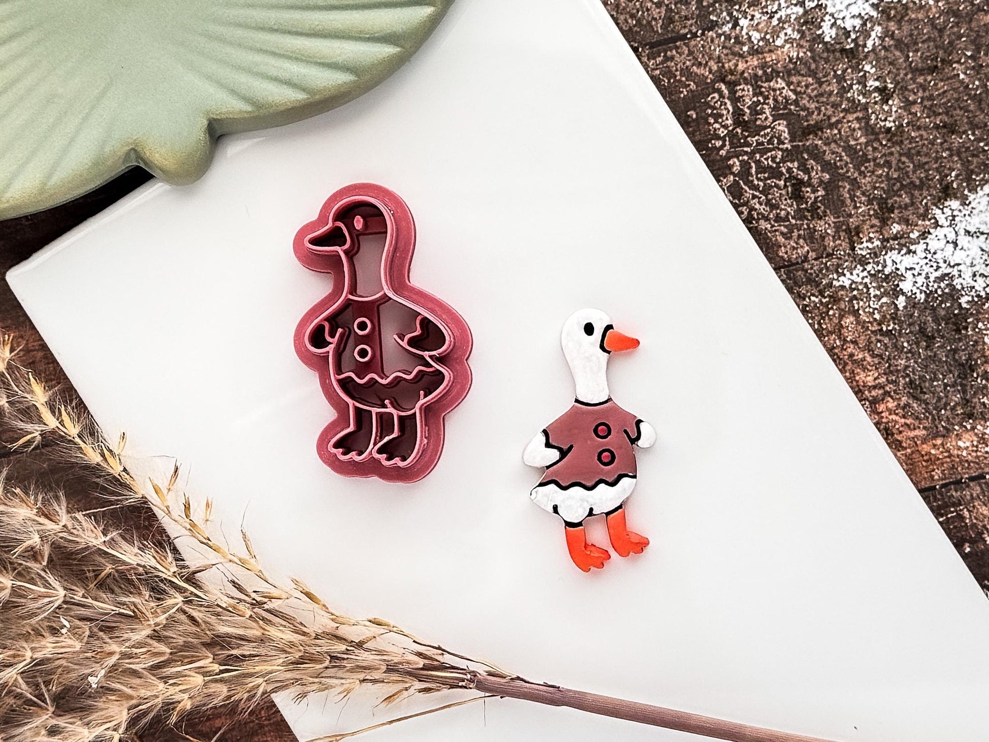 Duck Clay Cutter, Winter Animal Polymer Clay Tool, 2.5 - 4.5 cm-Christmas Clay Cutters