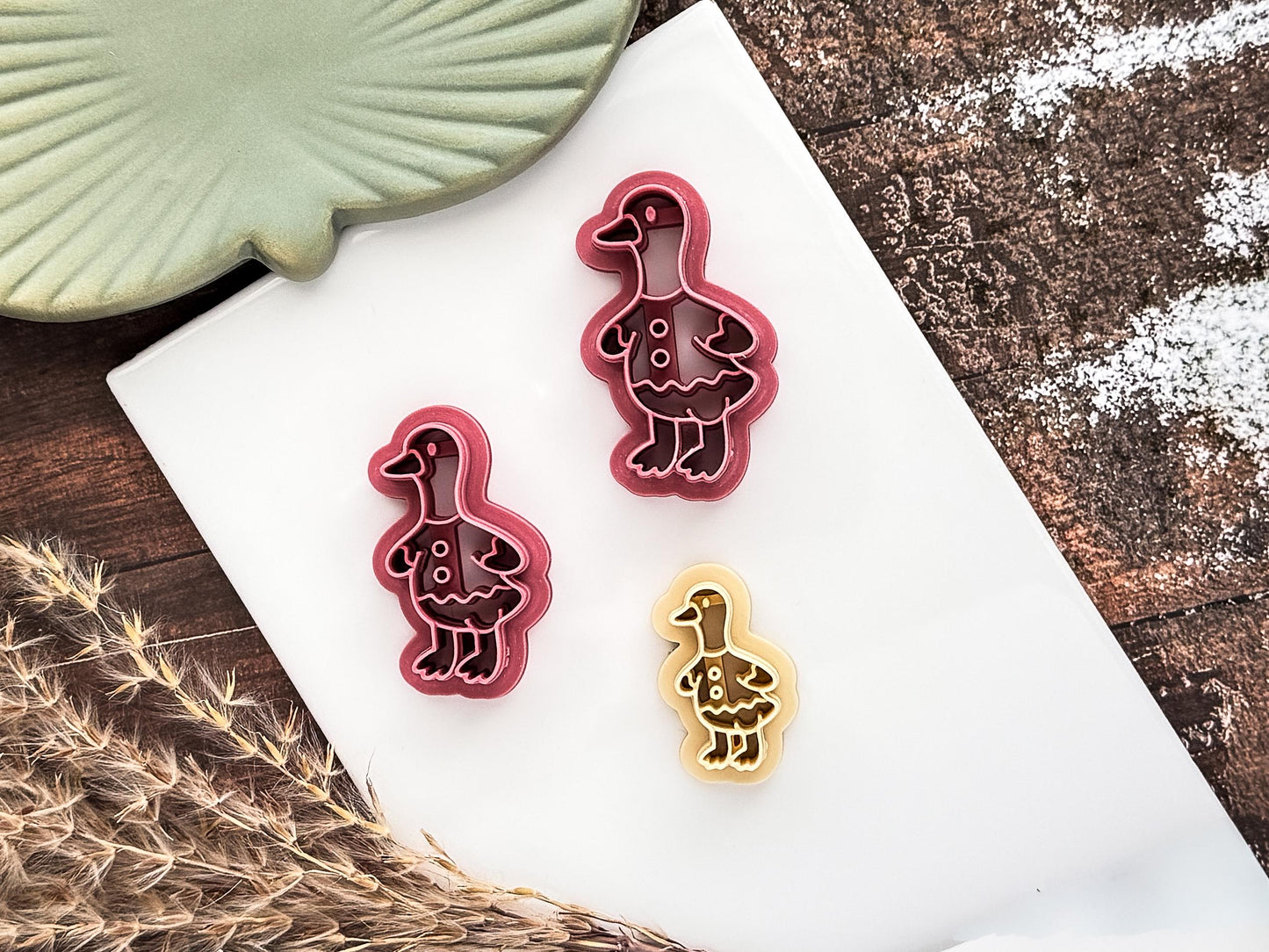 Duck Clay Cutter, Winter Animal Polymer Clay Tool, 2.5 - 4.5 cm-Christmas Clay Cutters