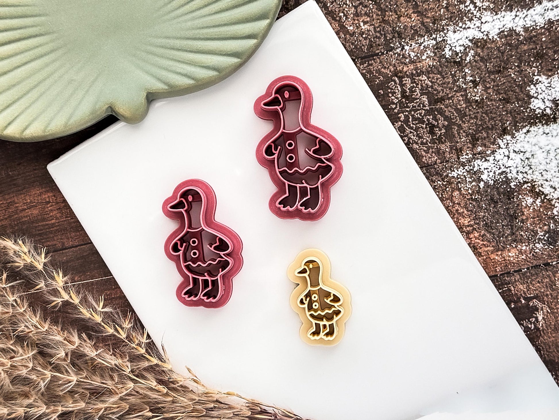 Duck Clay Cutter, Winter Animal Polymer Clay Tool, 2.5 - 4.5 cm-Christmas Clay Cutters