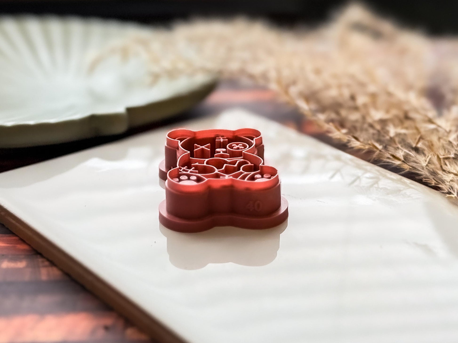 Spooky Teddy Bear Clay Cutter, Alternative Valentine Polymer Clay Tool, 6+ sizes-Valentines Clay Cutters