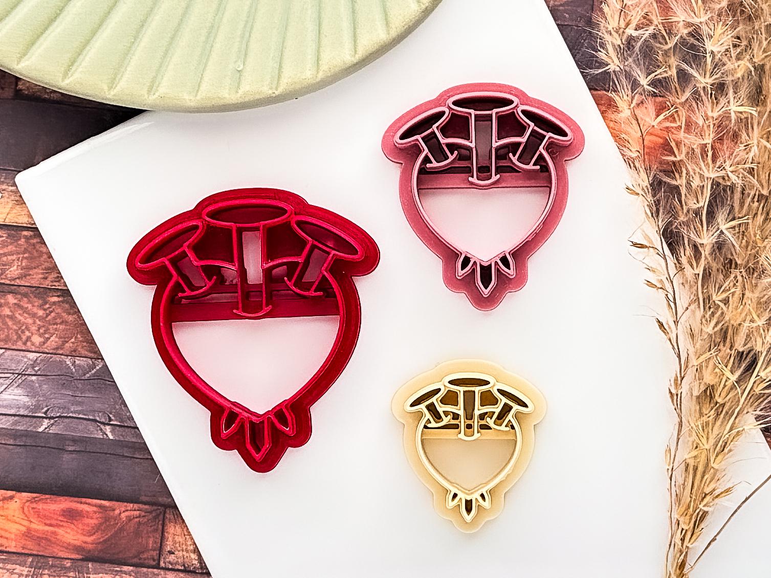 Heart and Nail Clay Cutter, For Alternative Valentines Polymer Clay And Fondant Projects, 5 Sizes-Valentines Clay Cutters