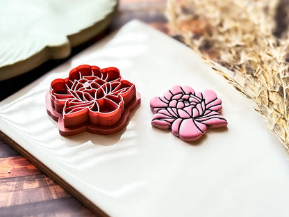 Peony Flower Cutter, Detailed Floral Design For Polymer Clay & Fondant, 5 Sizes, UK Made-Floral Clay Cutters