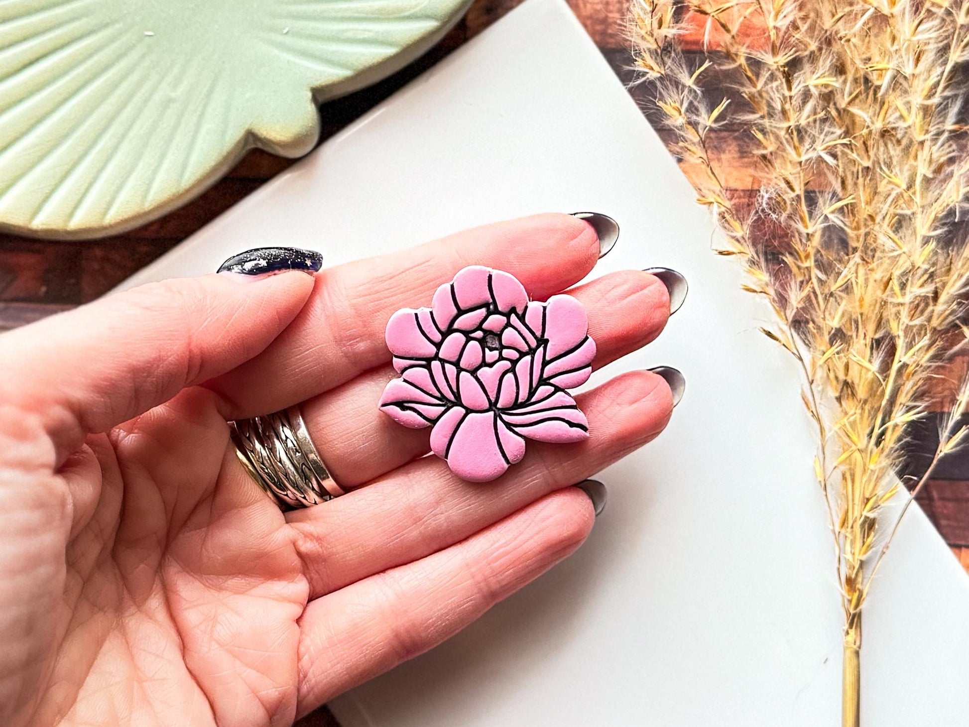 Peony Flower Cutter, Detailed Floral Design For Polymer Clay & Fondant, 5 Sizes, UK Made-Floral Clay Cutters