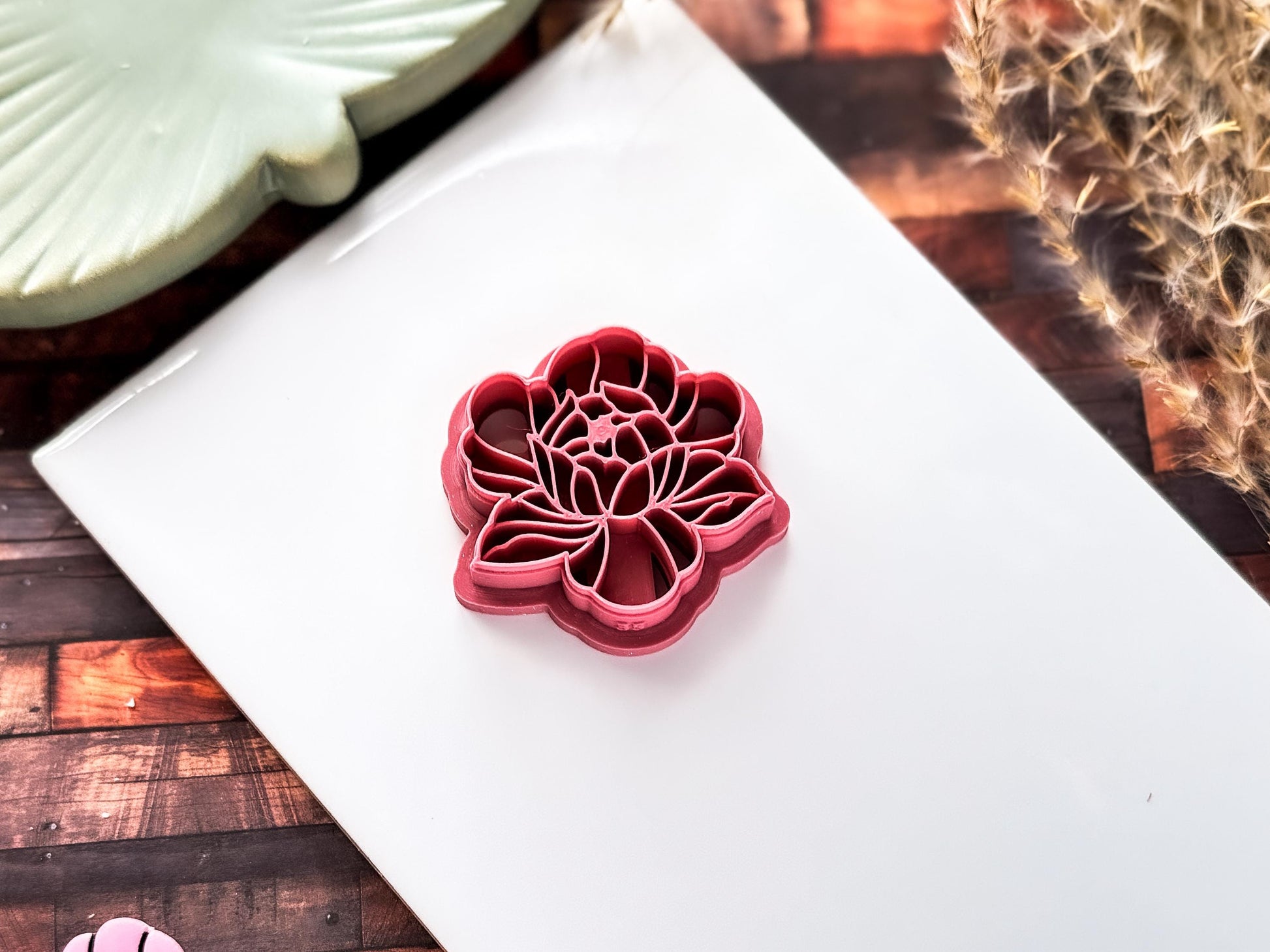 Peony Flower Cutter, Detailed Floral Design For Polymer Clay & Fondant, 5 Sizes, UK Made-Floral Clay Cutters