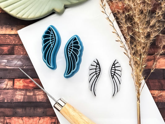 Wing Clay Cutter Pair, Angel Wings, Bird Feathers, Various Sizes, Fondant Cutter-Celestial Clay Cutters