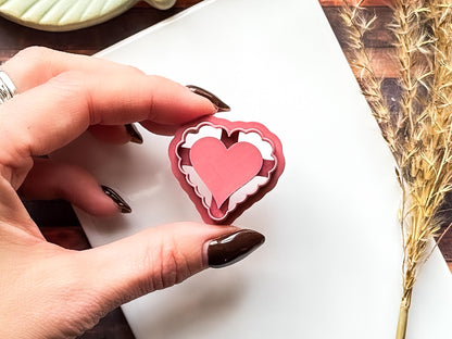 Heart Bezel Clay Cutter Set-Valentines Clay Cutters