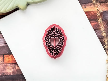 Decorative Heart A Polymer Clay Cutter, Polymer Clay, Silver Clay And Fondant, 5 Sizes-Valentines Clay Cutters