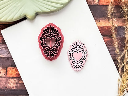 Decorative Heart A Polymer Clay Cutter, Polymer Clay, Silver Clay And Fondant, 5 Sizes-Valentines Clay Cutters
