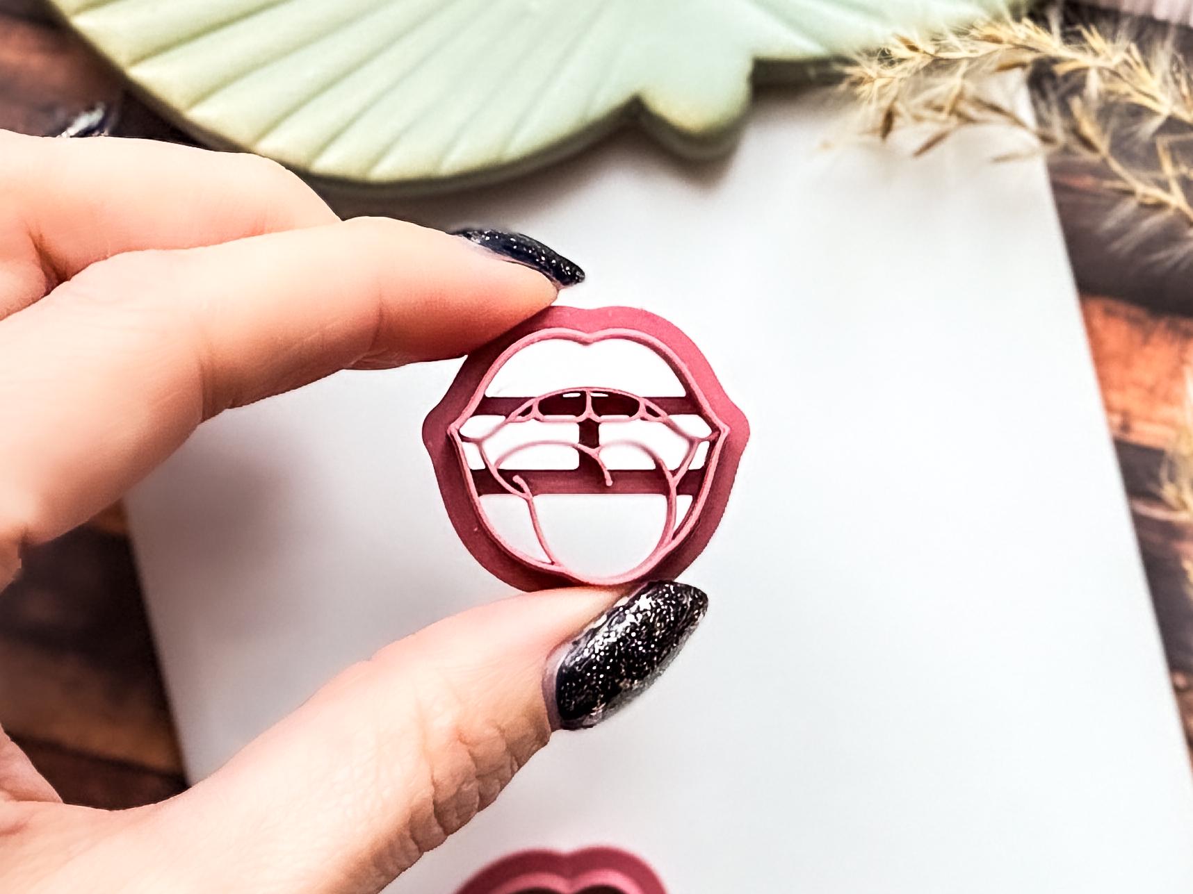 Lips Clay Cutters 4 Piece Set, 2 - 4.5 cm, Made In The UK-Valentines Clay Cutters