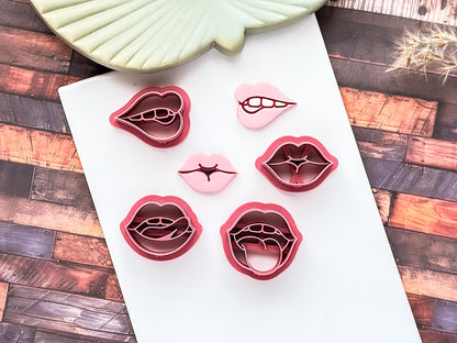 Lips Clay Cutters 4 Piece Set, 2 - 4.5 cm, Made In The UK-Valentines Clay Cutters