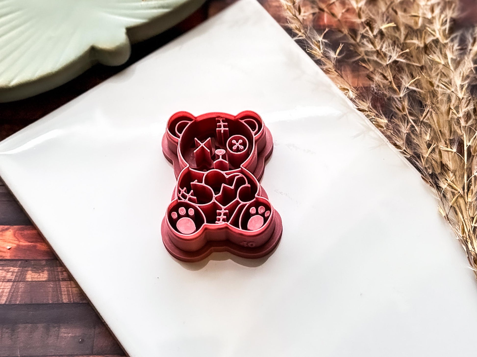 Spooky Teddy Bear Clay Cutter, Alternative Valentine Polymer Clay Tool, 6+ sizes-Valentines Clay Cutters