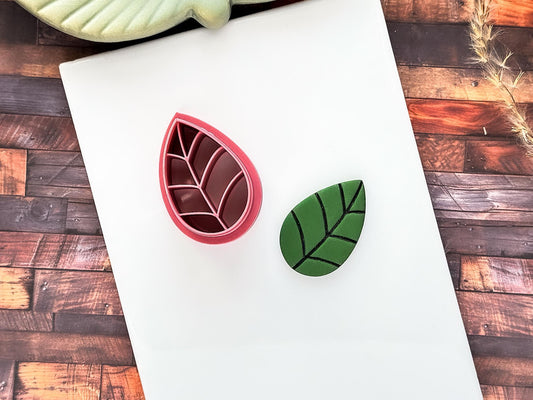 Simple Leaf Shape Cutter For Polymer Clay And Fondant, 5 Sizes-Floral Clay Cutters