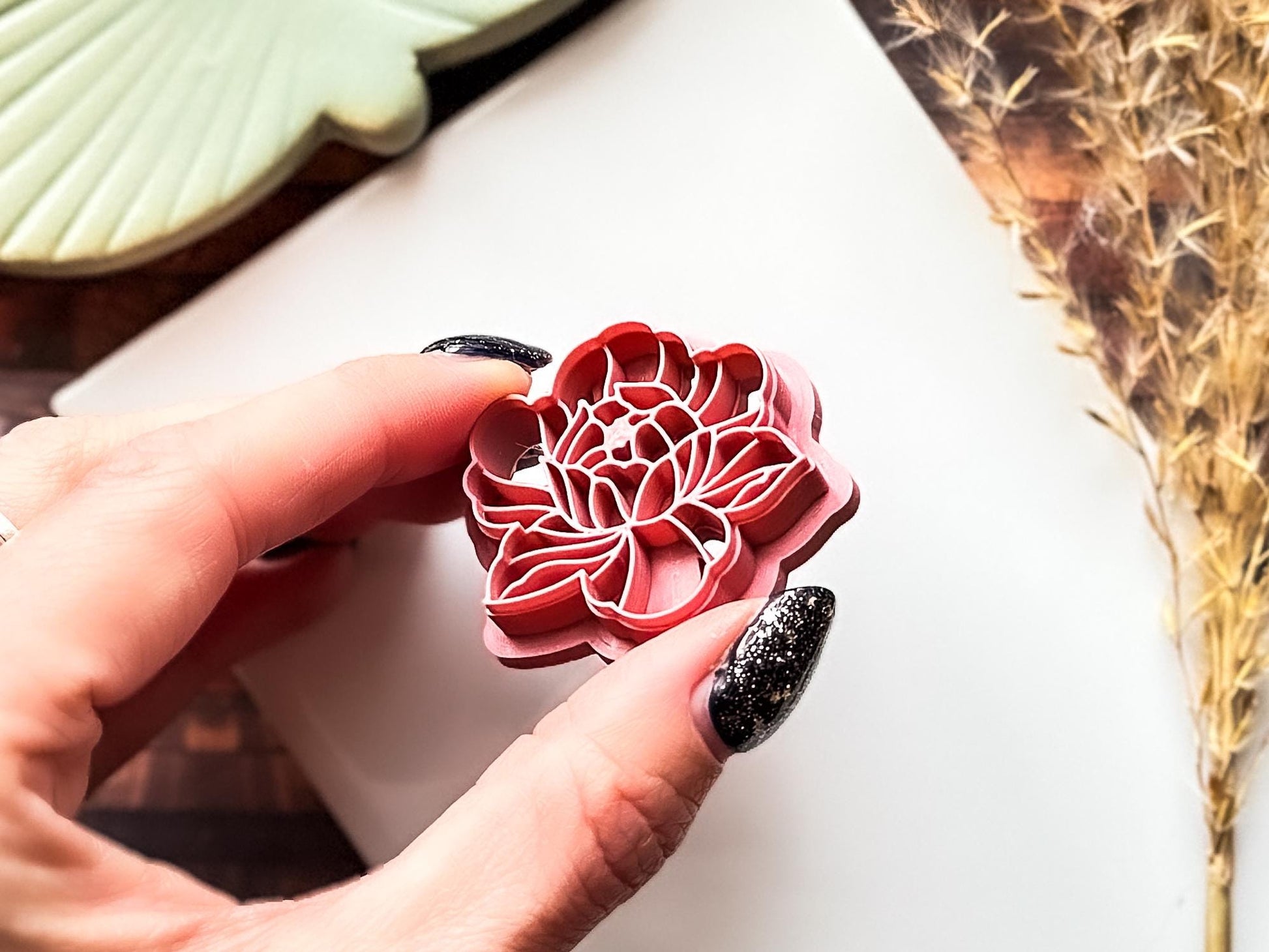 Peony Flower Cutter, Detailed Floral Design For Polymer Clay & Fondant, 5 Sizes, UK Made-Floral Clay Cutters