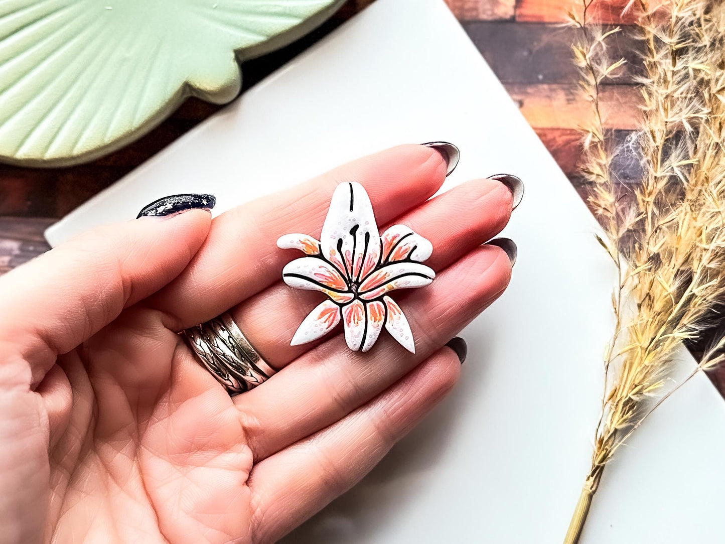 Lily Flower Cutter, Detailed Floral Design For Polymer Clay & Fondant, 5 Sizes, UK Made-Floral Clay Cutters