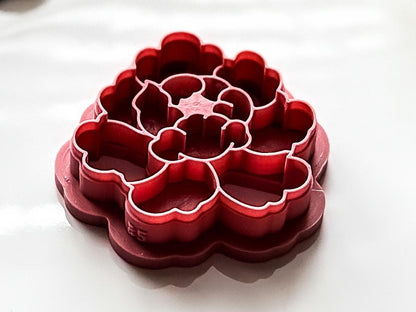 Peony Flower Cutter 2, Detailed Floral Design For Polymer Clay & Fondant, 5 Sizes, UK Made-Floral Clay Cutters