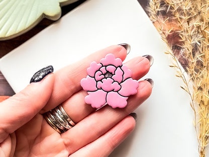 Peony Flower Cutter 2, Detailed Floral Design For Polymer Clay & Fondant, 5 Sizes, UK Made-Floral Clay Cutters