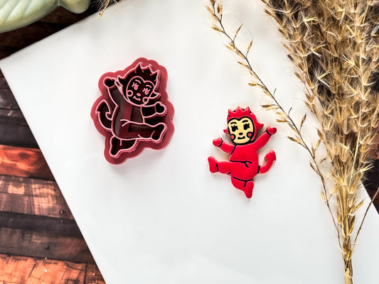 Dancing Devil Cutter, Valentines Design For Polymer Clay, Metal Clay, Fondant, 2.5 - 4.5 cm Sizes-Valentines Clay Cutters
