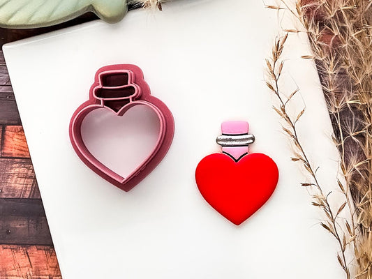 Clay Cutter Love Potion, Valentine's Themed Cutting Tool For Polymer Clay & Fondant-Valentines Clay Cutters