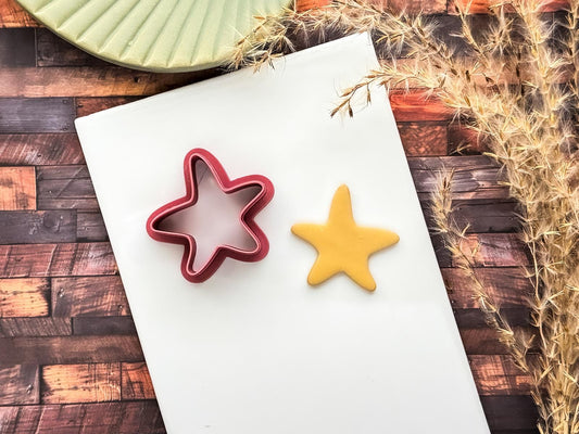 Simple Star Fish Cutter, 5 Legged Crusacian Shape For Polymer Clay, Silver Clay And Fondant-Summer Clay Cutters