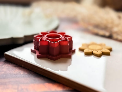 Simple Sunflower Cutter, Floral Cutting Tool For Polymer Clay & Fondant, 4 Sizes, UK Made-Floral Clay Cutters