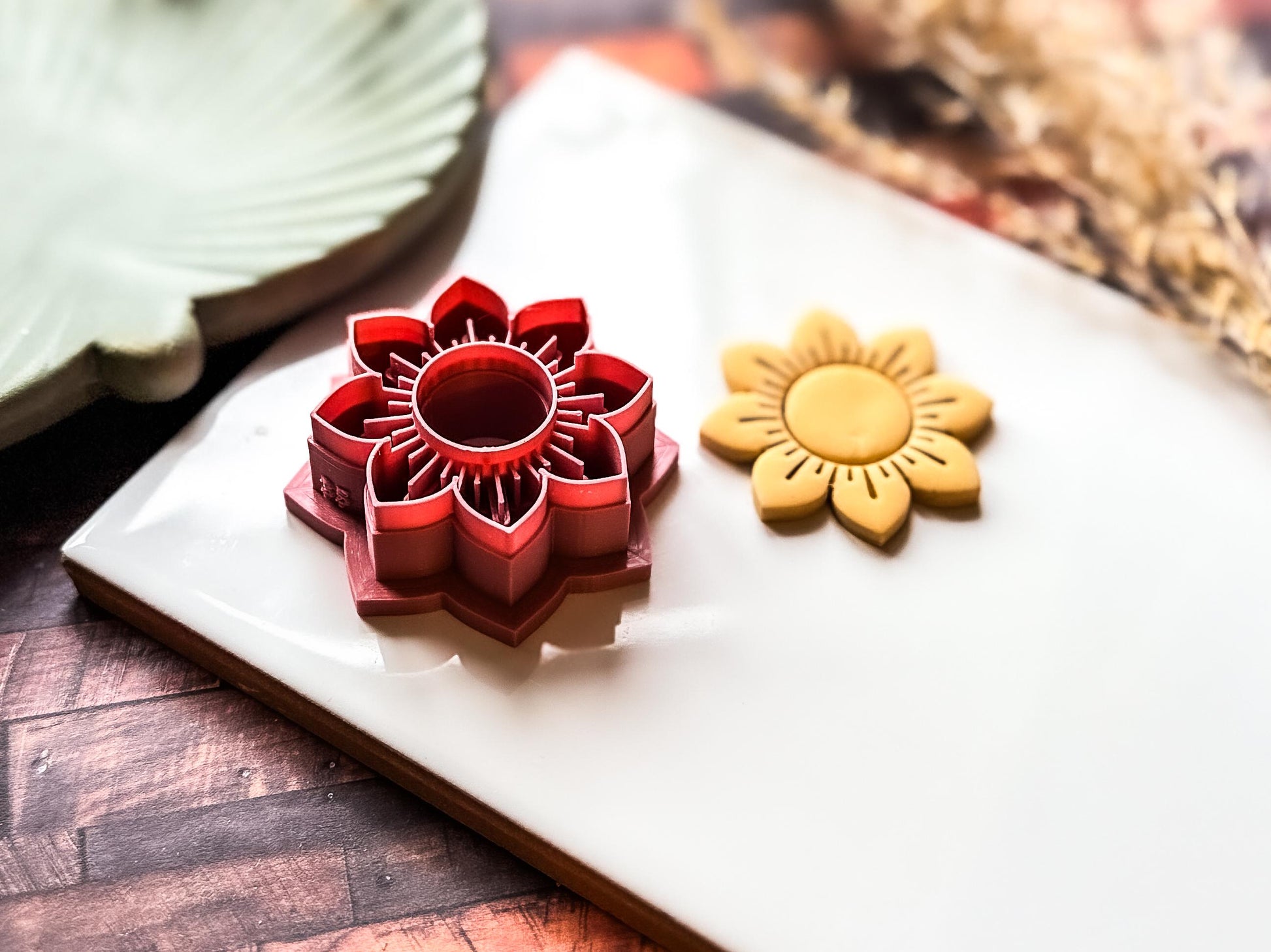 Simple Sunflower Cutter, Floral Cutting Tool For Polymer Clay & Fondant, 4 Sizes, UK Made-Floral Clay Cutters