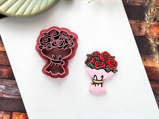 Rose Boquet Cutter, Romantic Floral Design for Polymer Clay, Silver Clay & Fondant, 5 Sizes-Floral Clay Cutters