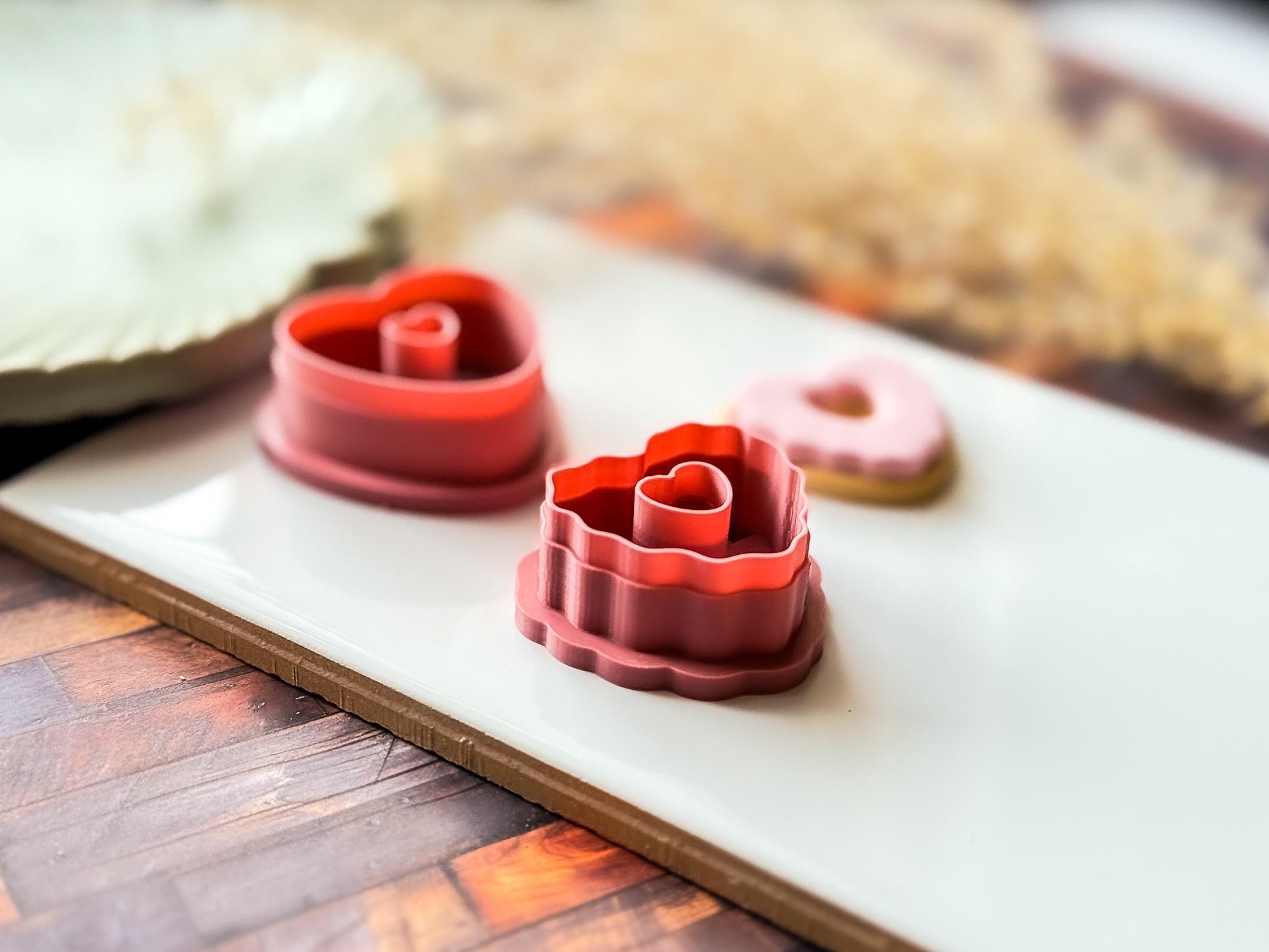 Heart Donut Cutter Set, Romance Themed Design For Polymer Clay And Fondant, 2 - 4 cm Options-Valentines Clay Cutters