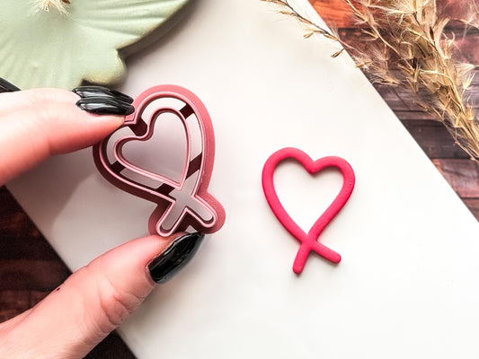 Thin Heart Clay Cutter, Valentine's Day Cutter, For Polymer Clay & Fondant-Valentines Clay Cutters