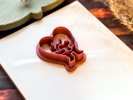 Cute Valentines Heart Cutter, For Polymer Clay, 2.5 - 4.5 cm, UK Made-Valentines Clay Cutters