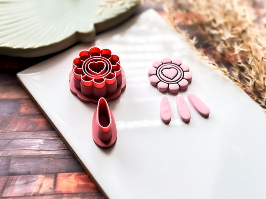 Sweet Heart Drop Earring Cutter Set, 4.5 - 6 cm Options-Valentines Clay Cutters